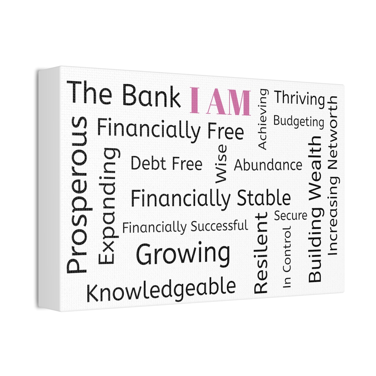 Money Mindset Affirmation Canvas Wall Decor